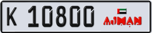 Plate Number 10800
