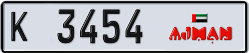 Plate Number 3454