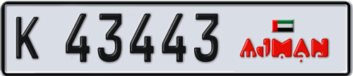 Plate Number 43443
