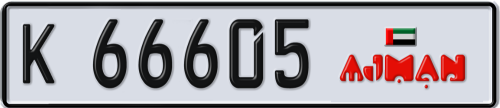 Plate Number 66605