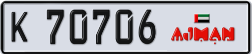 Plate Number 70706