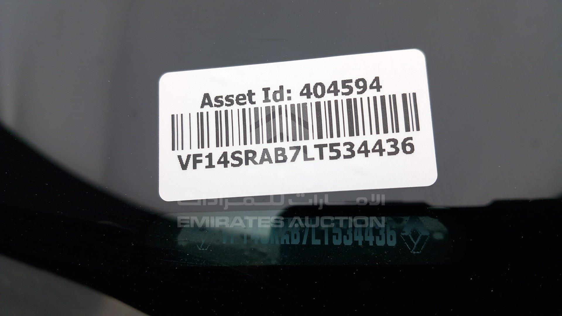 2020 RENAULT SYMBOL VIN: VF14SRAB7LT534436
