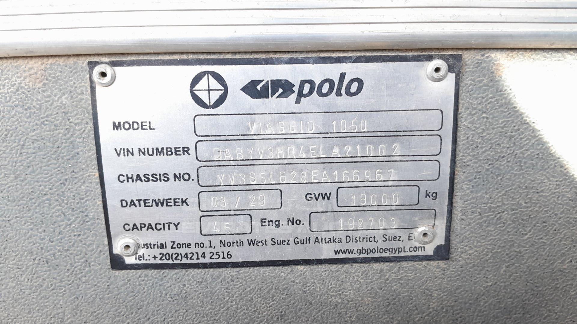2014 VOLVO MARCOPOLO VIN: YV3S5L628EA166967