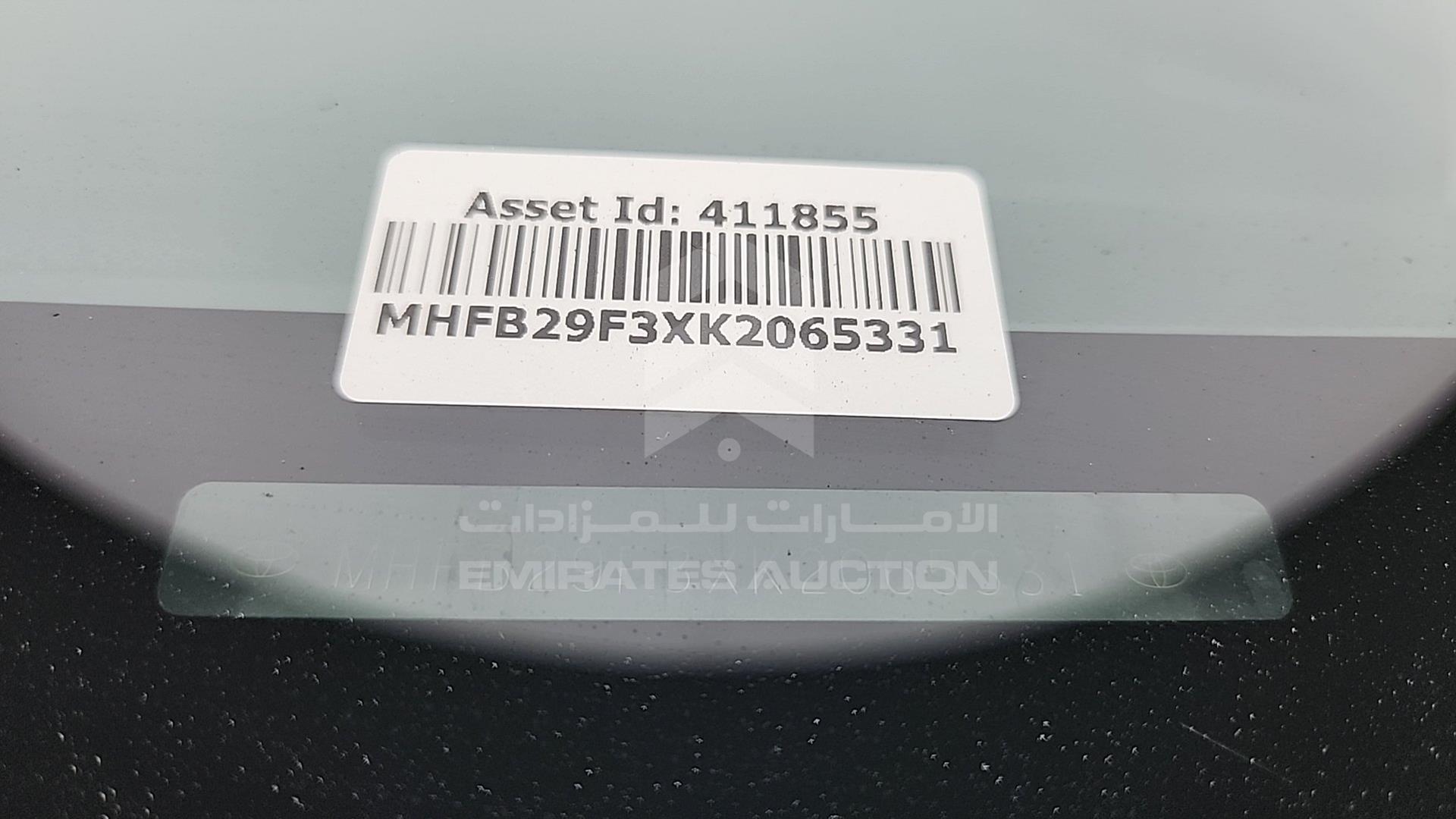 2019 TOYOTA YARIS VIN: MHFB29F3XK2065331