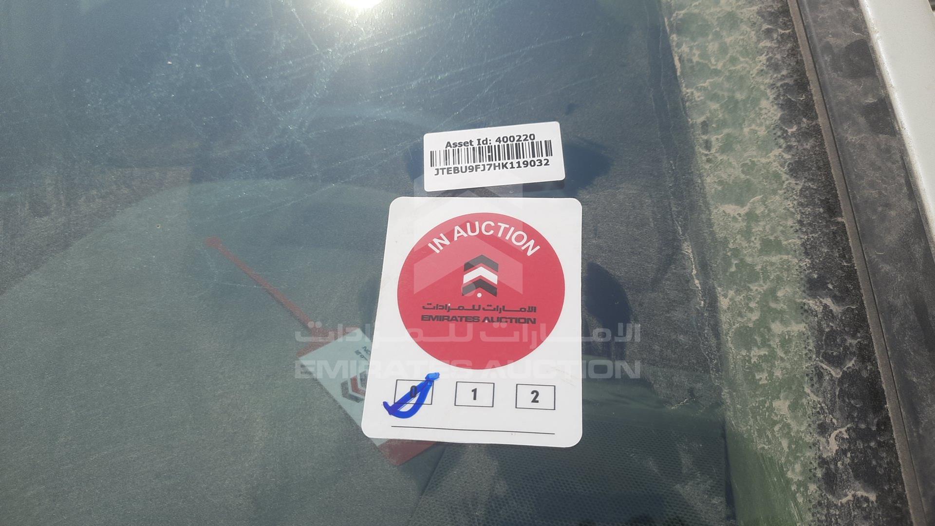 2017 TOYOTA PRADO VIN: JTEBU9FJ7HK119032