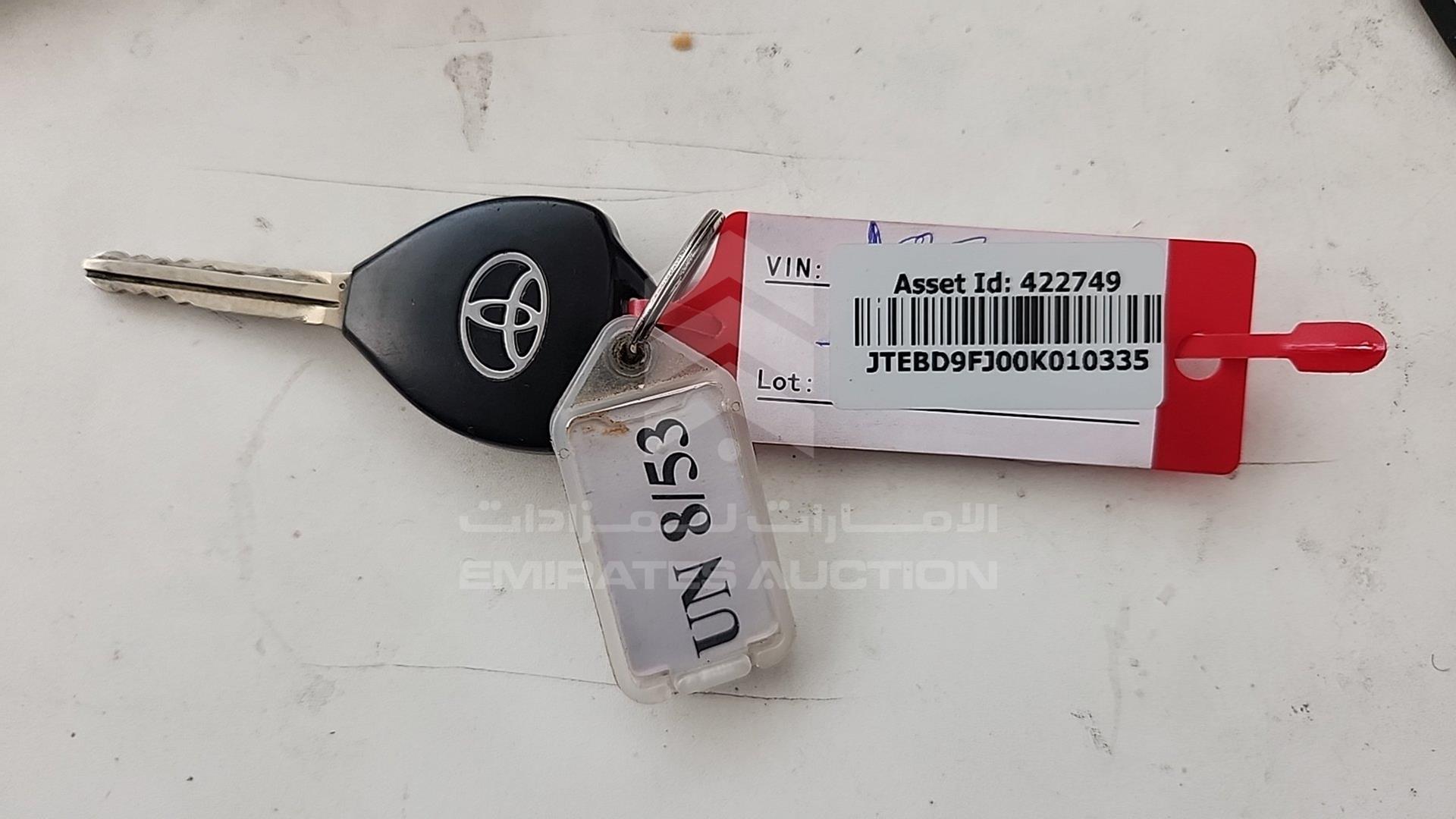2012 TOYOTA PRADO VIN: JTEBD9FJ00K010335