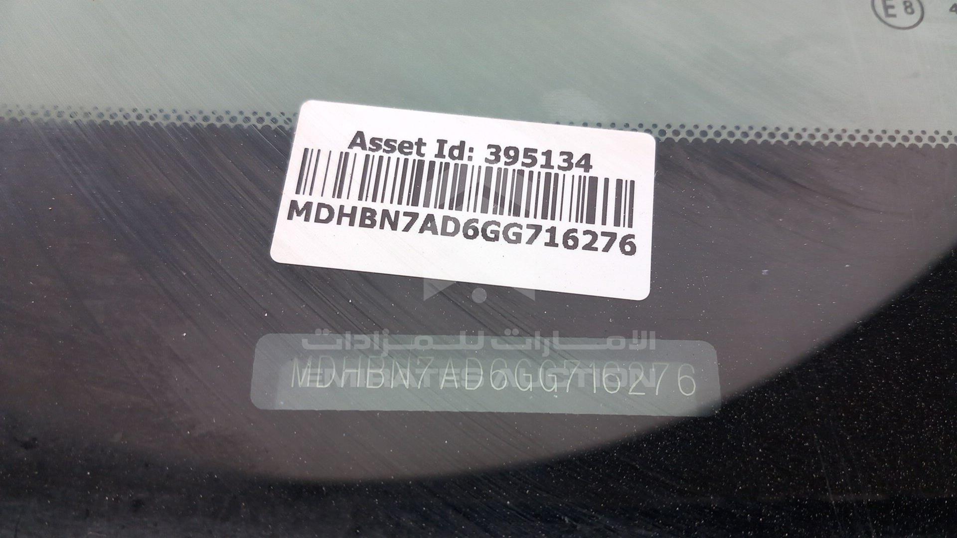 2016 NISSAN SUNNY VIN: MDHBN7AD6GG716276