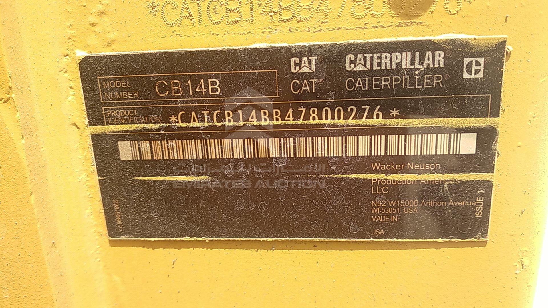 2015 CATERPILLAR --- VIN: CATCB14BB47800276