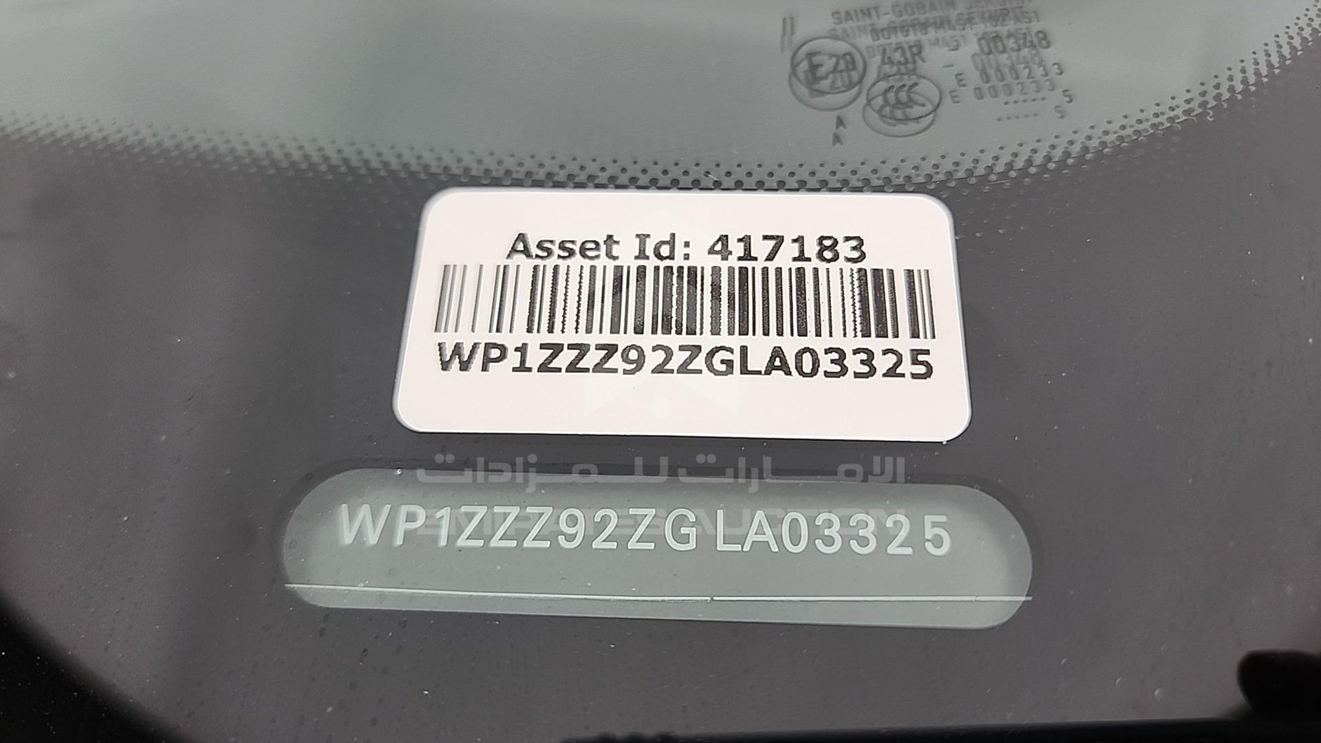 2016 PORSCHE CAYENNE VIN: WP1ZZZ92ZGLA03325