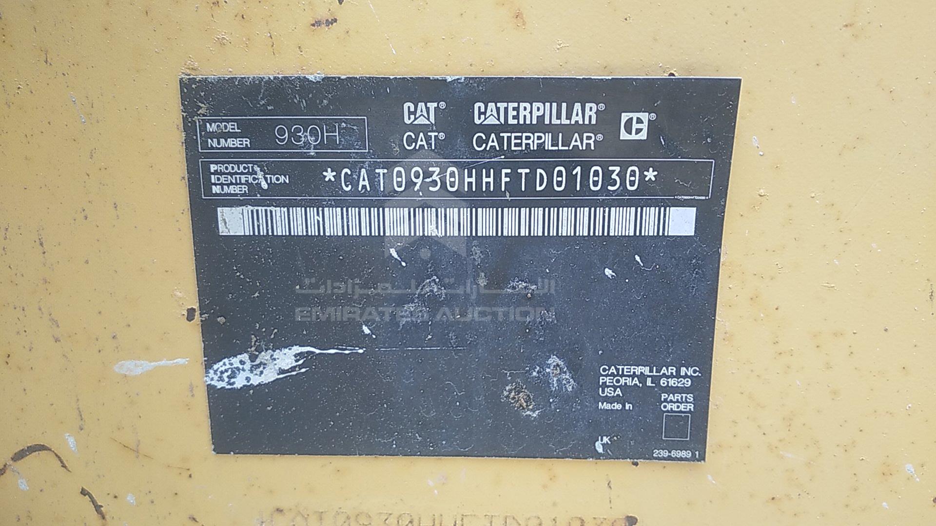 2009 CATERPILLAR 930H VIN: CAT0930HHFTD01030