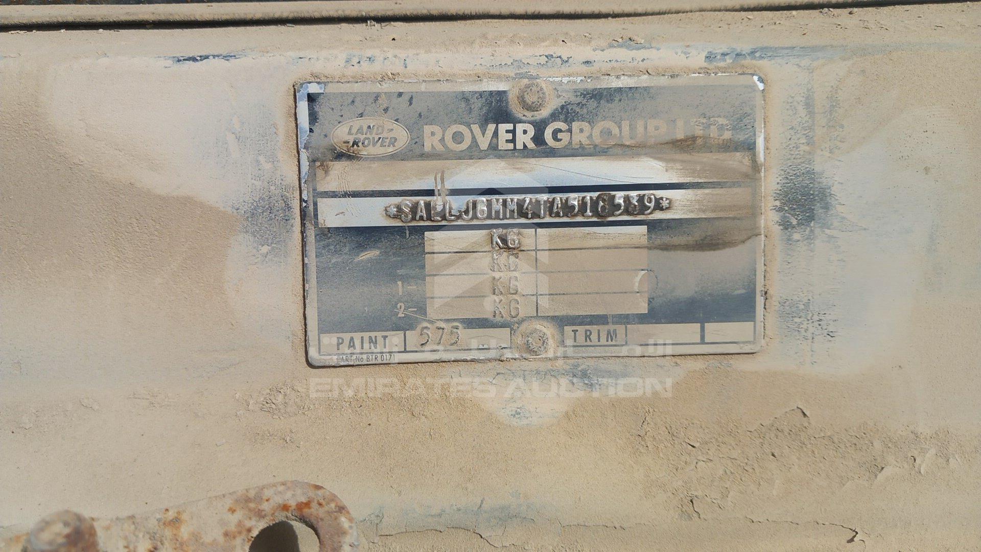 1996 LAND ROVER DISCOVERY VIN: SALLJGMM4TA518539