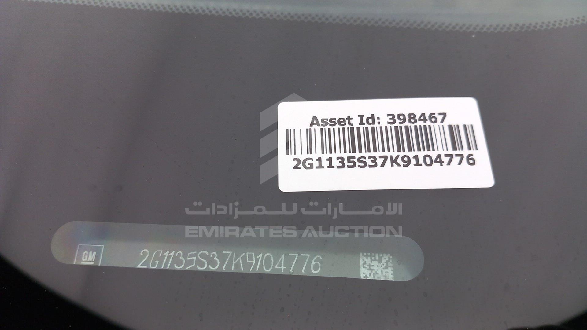 2019 CHEVROLET IMPALA VIN: 2G1135S37K9104776