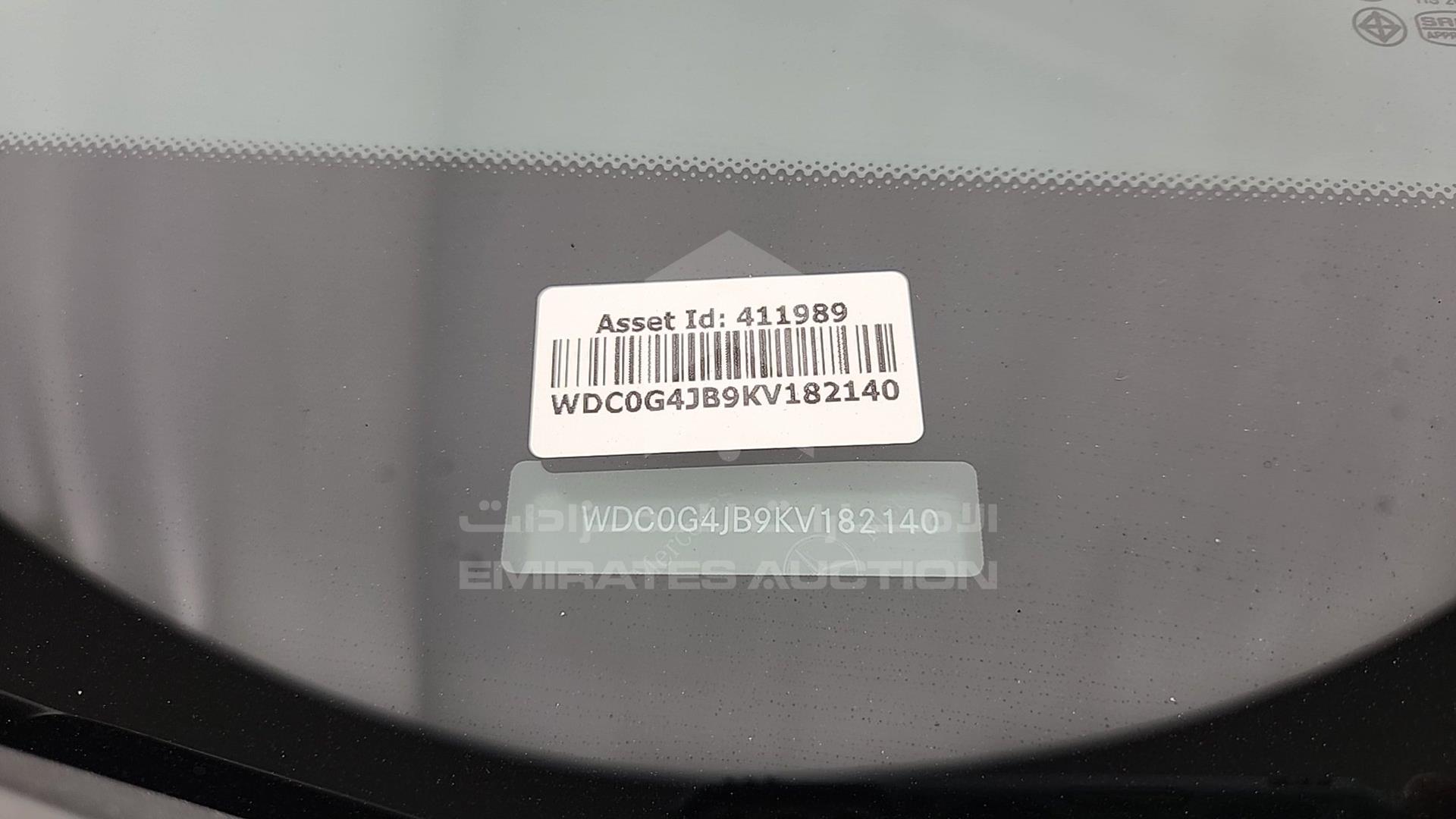 2019 MERCEDES GLC 300 VIN: WDC0G4JB9KV182140