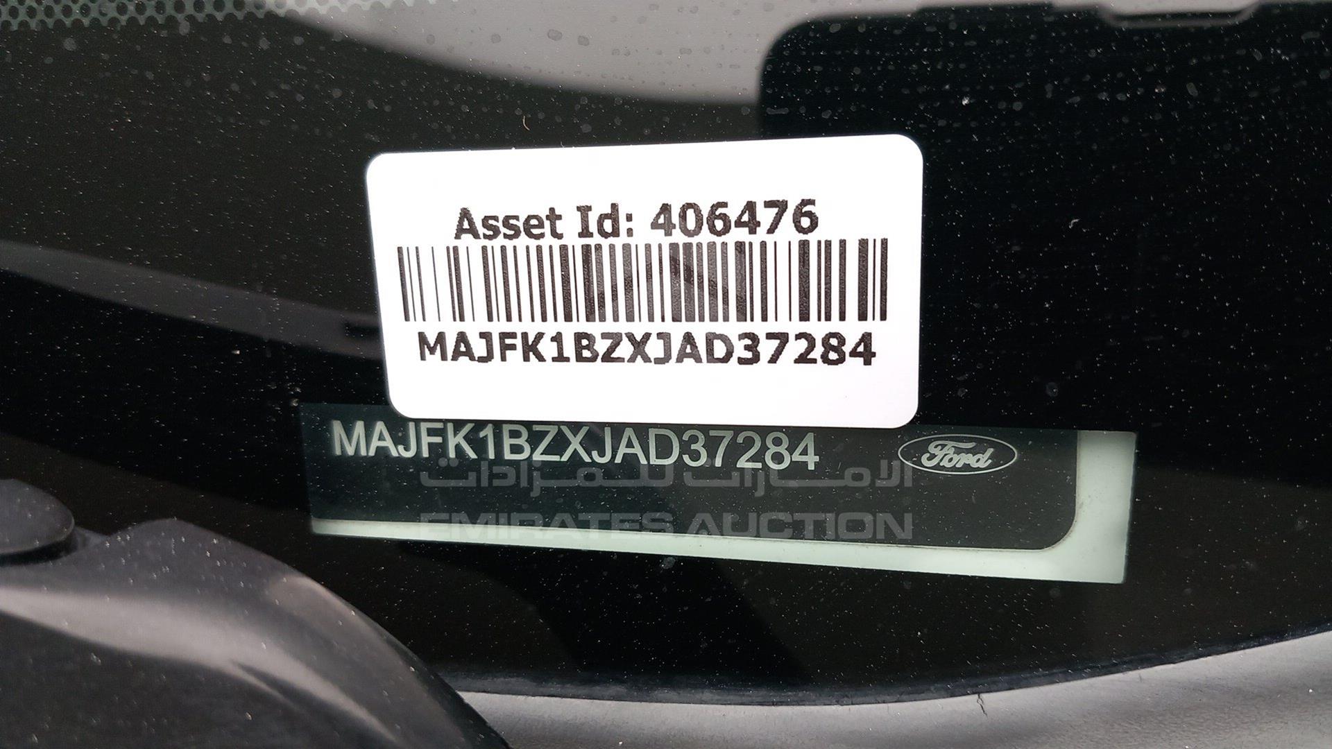 2018 FORD ECOSPORT VIN: MAJFK1BZXJAD37284