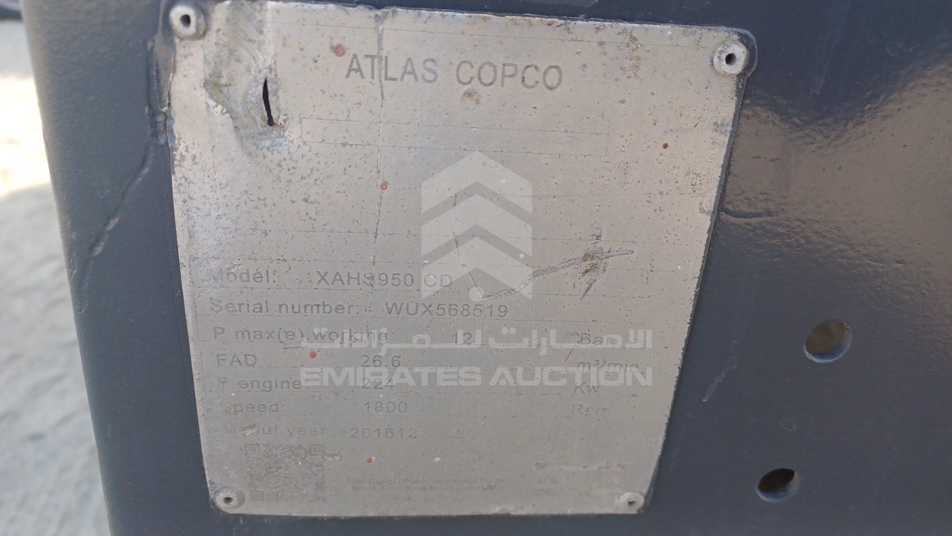 2016 ATLAS COPCO --- VIN: WUX568519