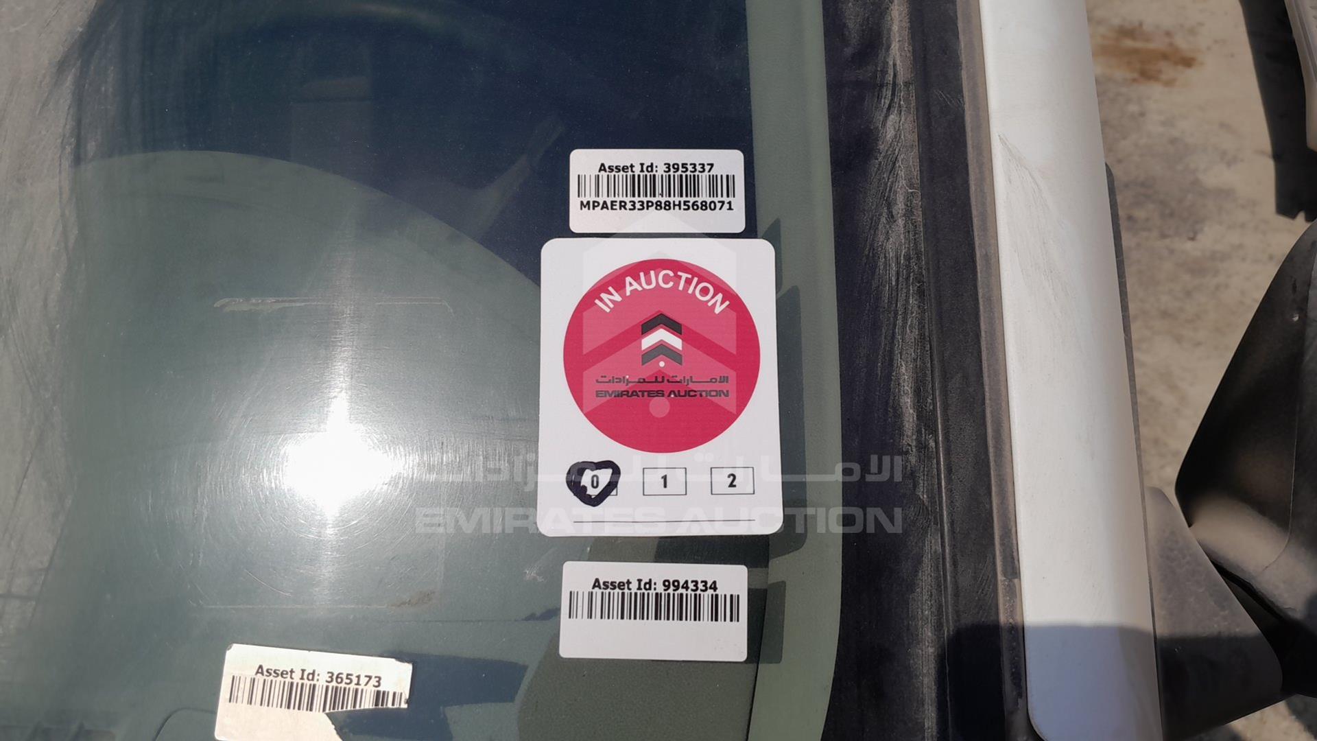 2008 ISUZU D-MAX VIN: MPAER33P88H568071