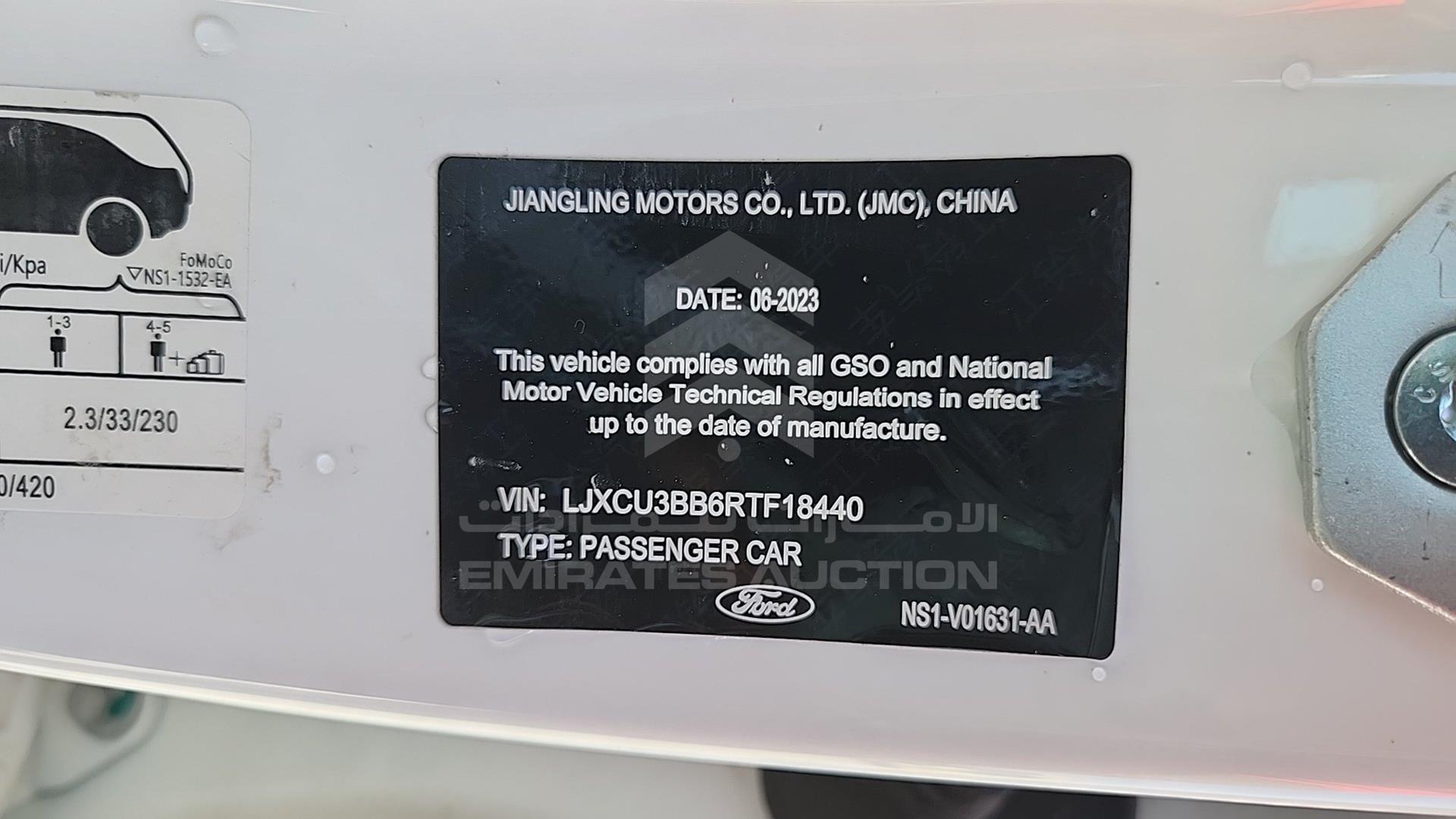 2024 FORD TERRITORY VIN: LJXCU3BB6RTF18440