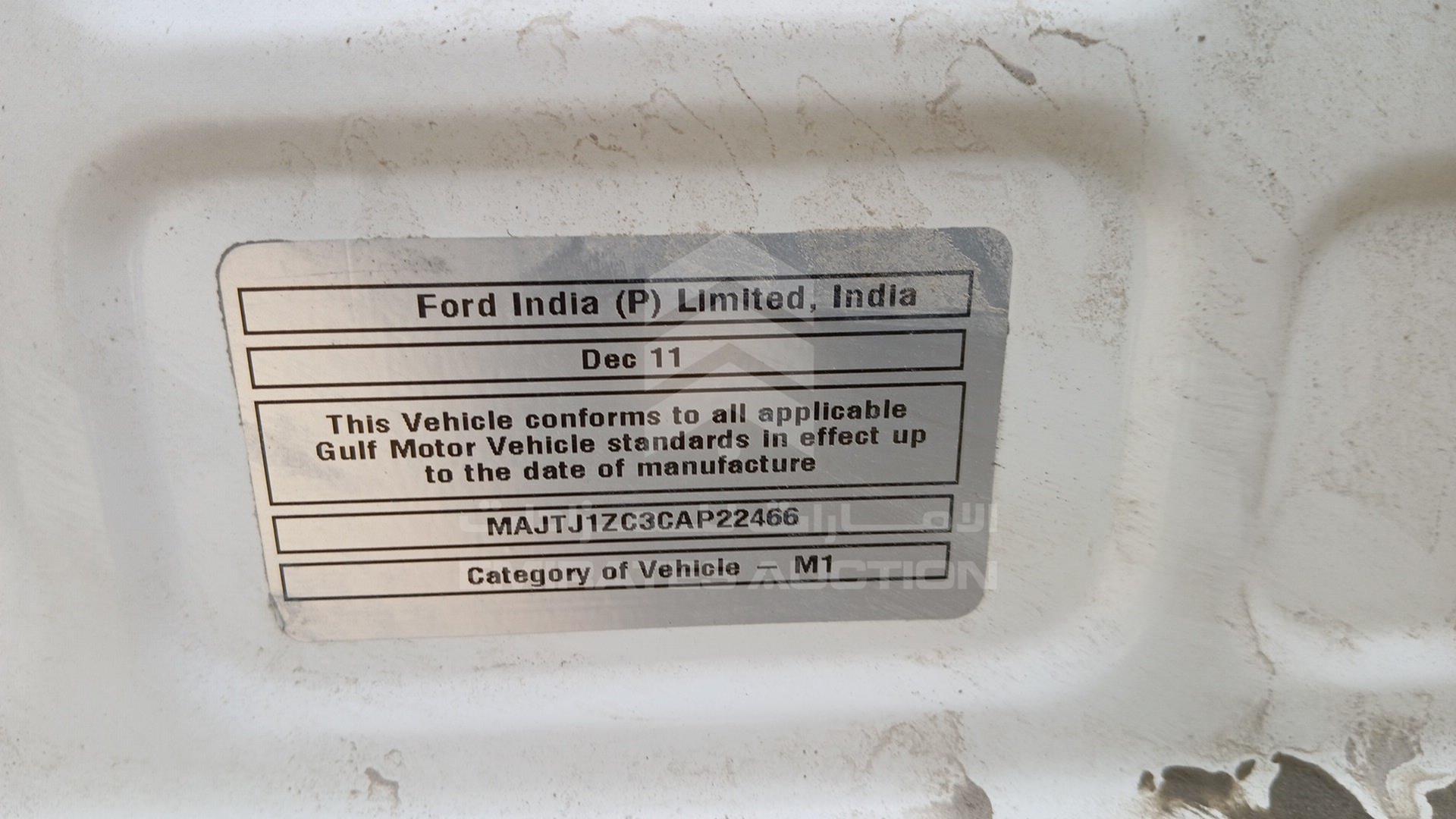 2012 FORD FIGO VIN: MAJTJ1ZC3CAP22466