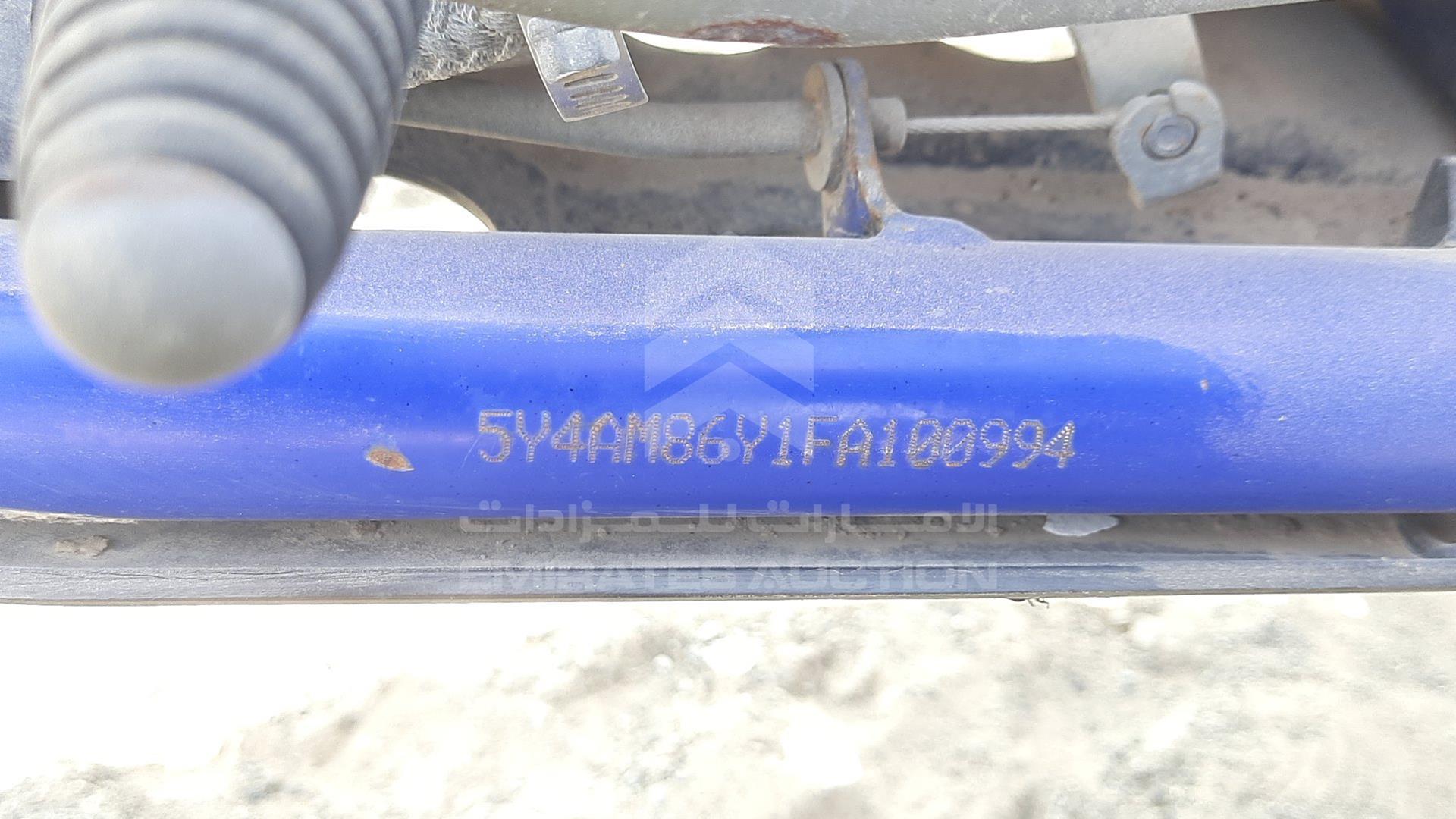 2015 ATV YAMAHA VIN: 5Y4AM86Y1FA100994