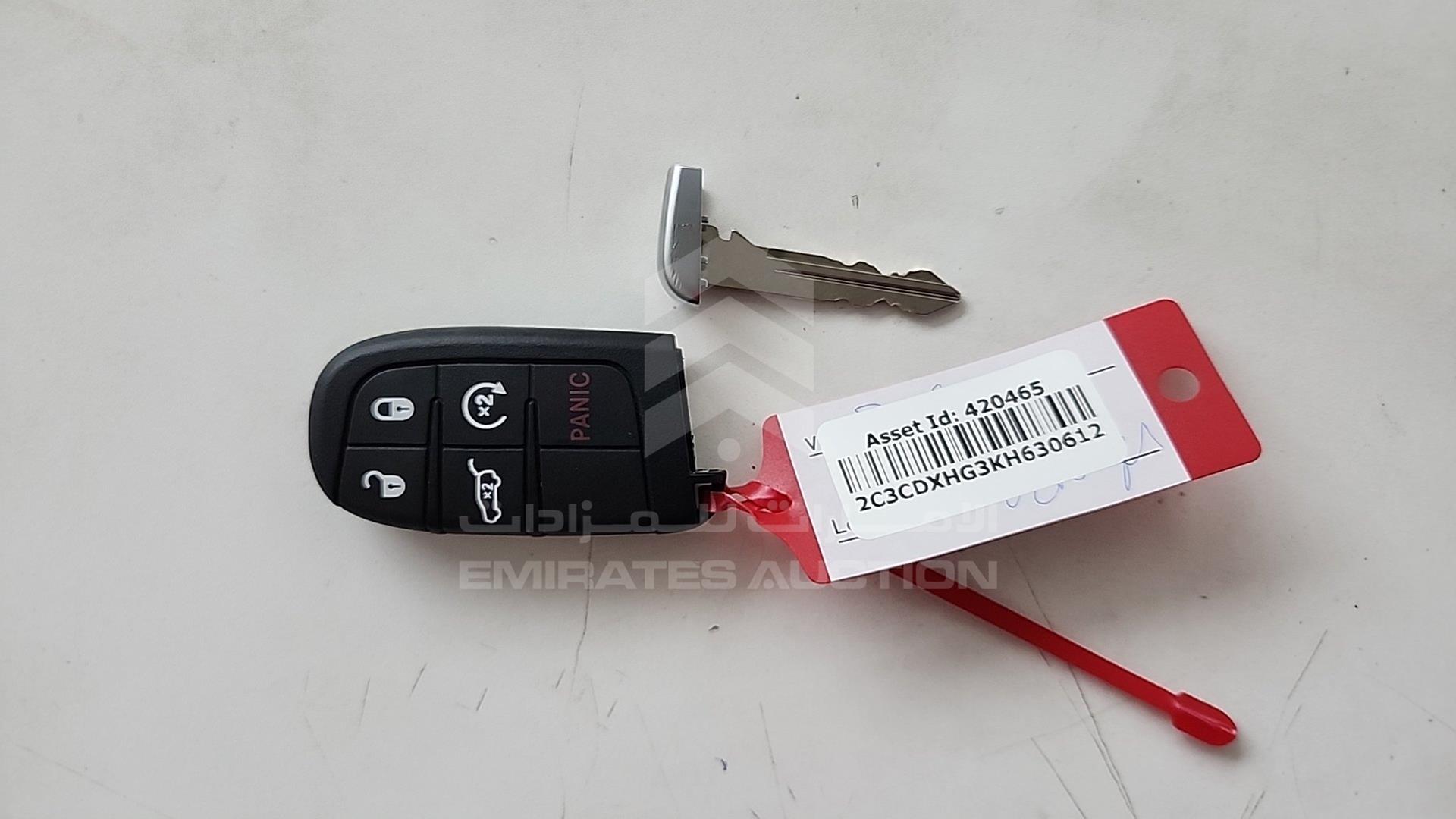 2019 DODGE CHARGER VIN: 2C3CDXHG3KH630612