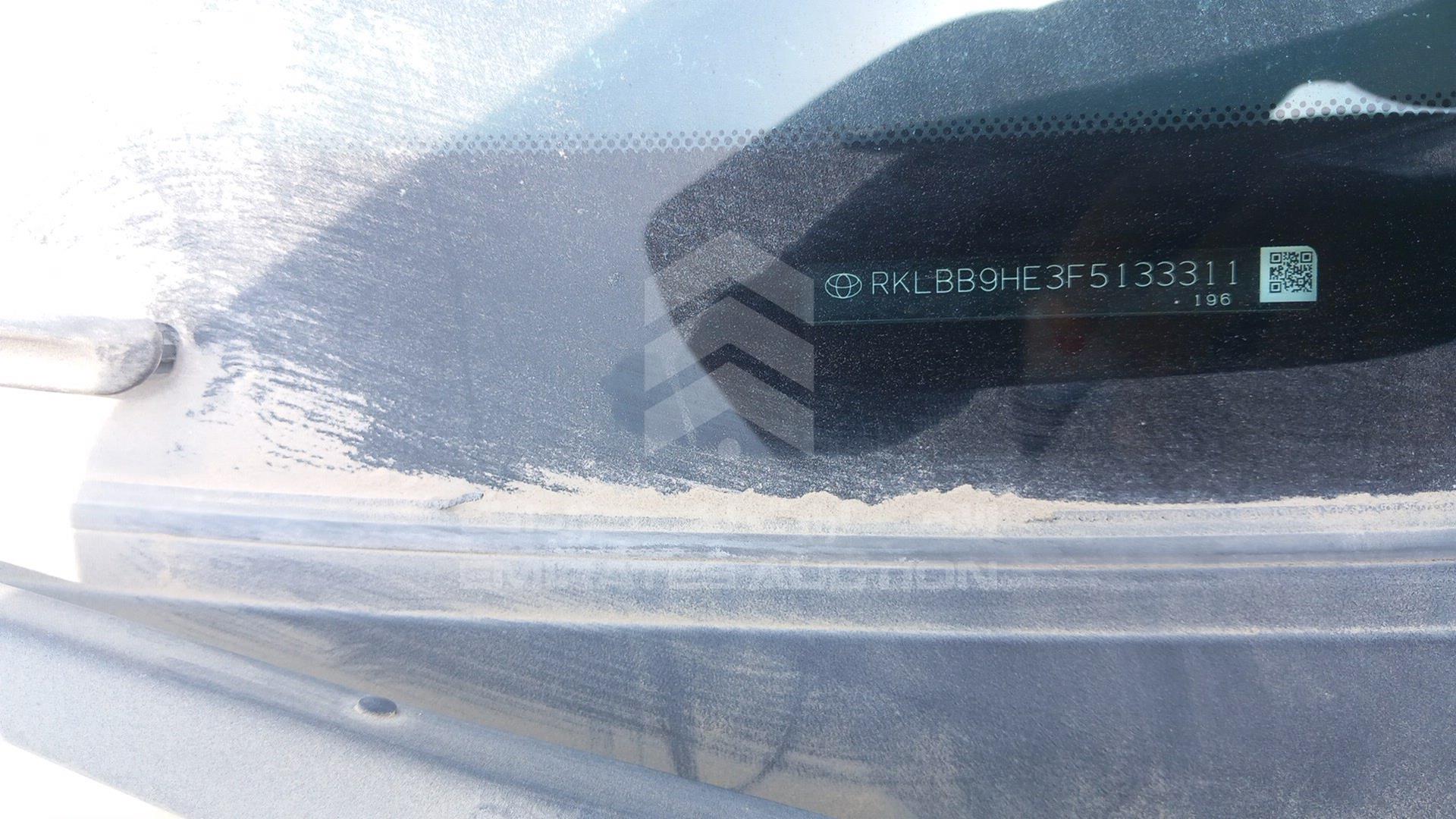 0 TOYOTA COROLLA VIN: RKLBB9HE3F5133311