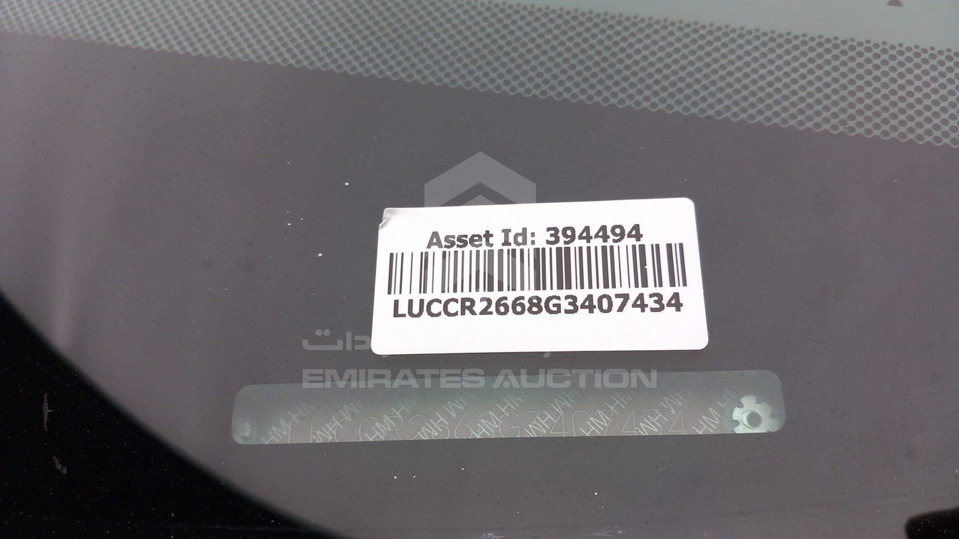 2016 HONDA ACCORD VIN: LUCCR2668G3407434