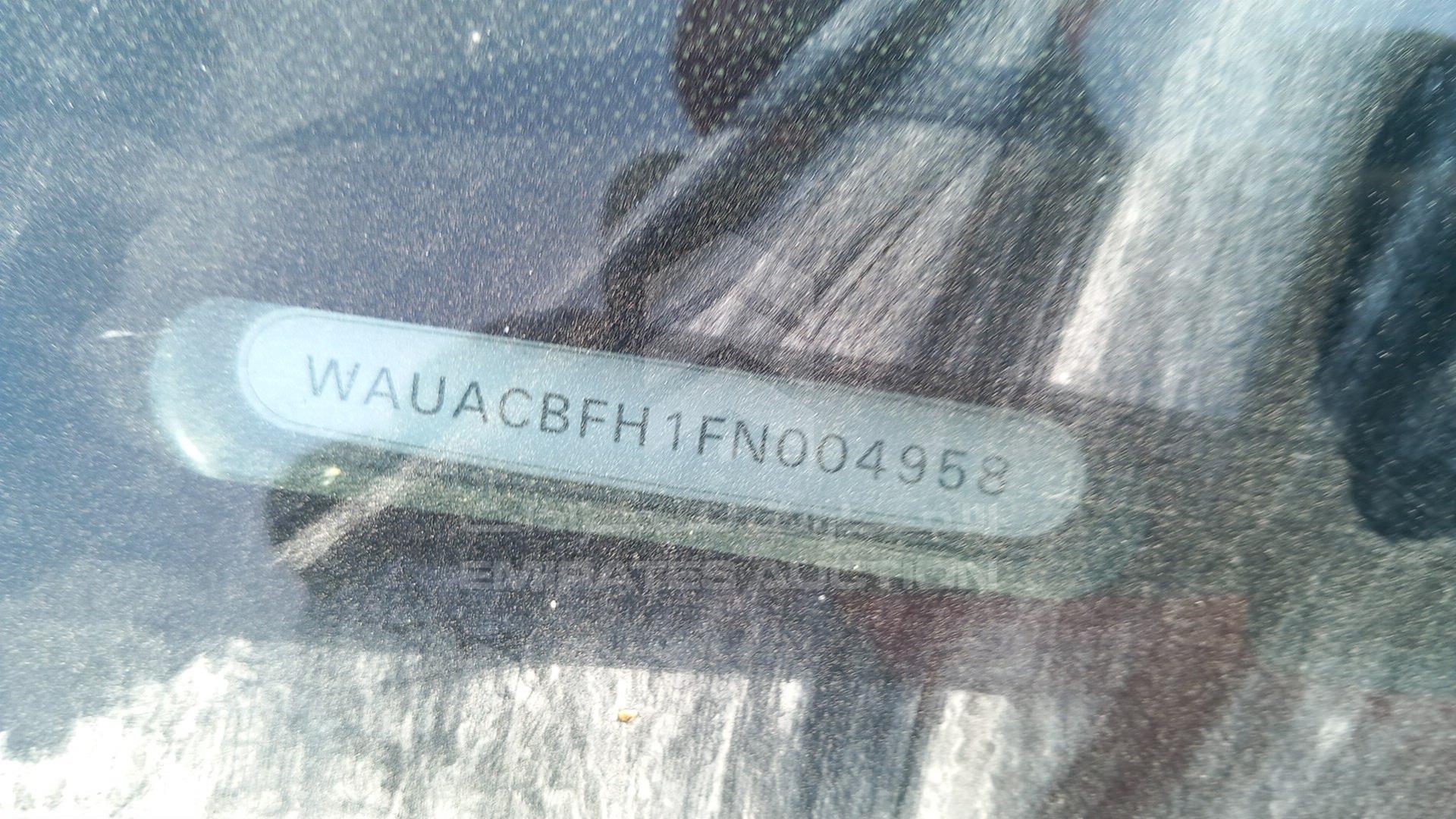 2015 AUDI A5 VIN: WAUACBFH1FN004958