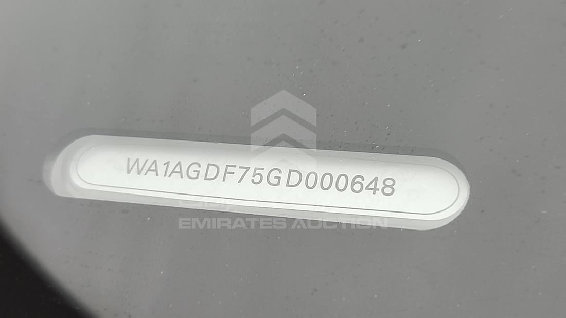 2016 Audi Q7 — VIN on Frame — Photo 5