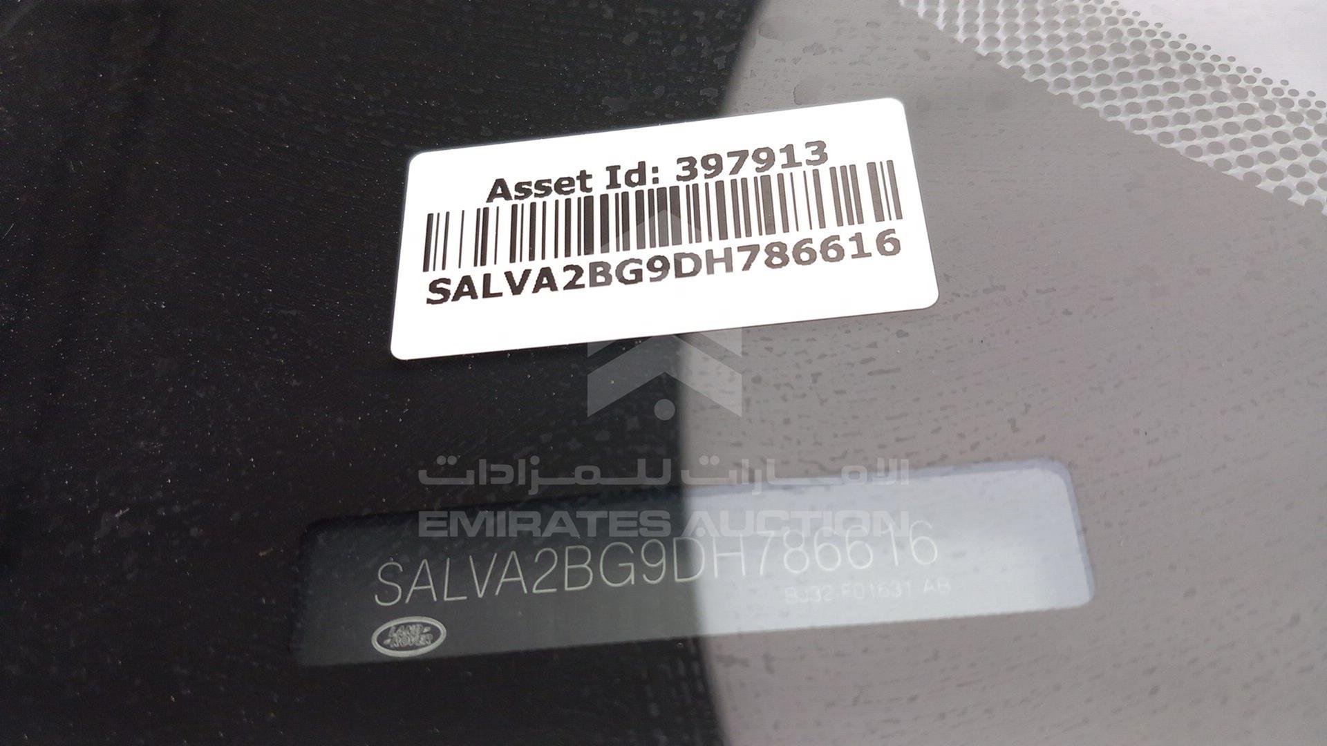 2013 RANGE ROVER EVOQUE VIN: SALVA2BG9DH786616