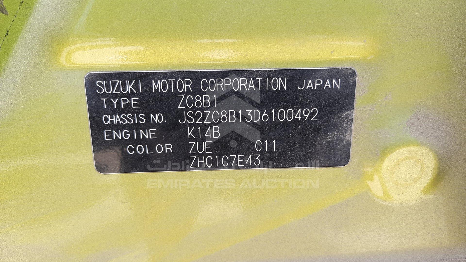 JS2ZC8B13D6100492 - 2013 Suzuki Swift - #358281
