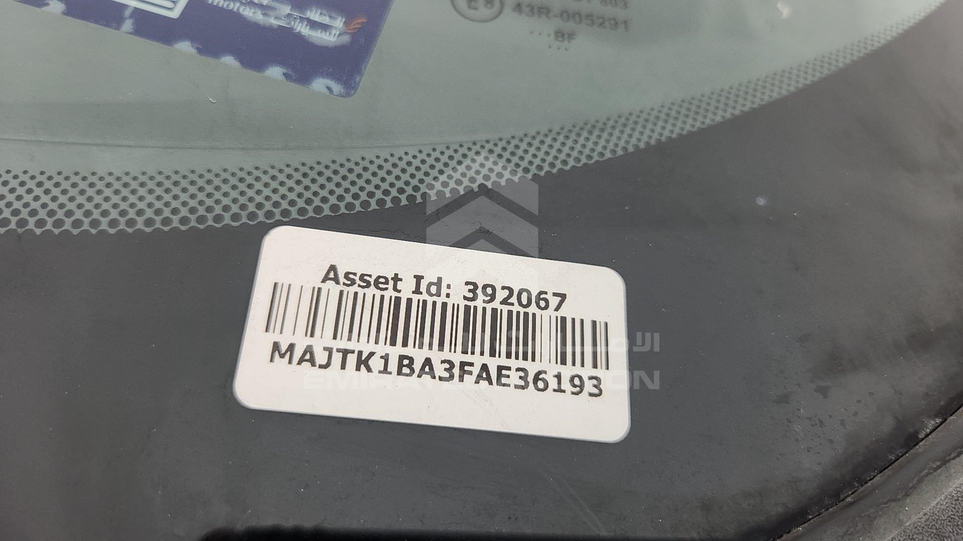 2015 FORD ECOSPORT VIN: MAJTK1BA3FAE36193
