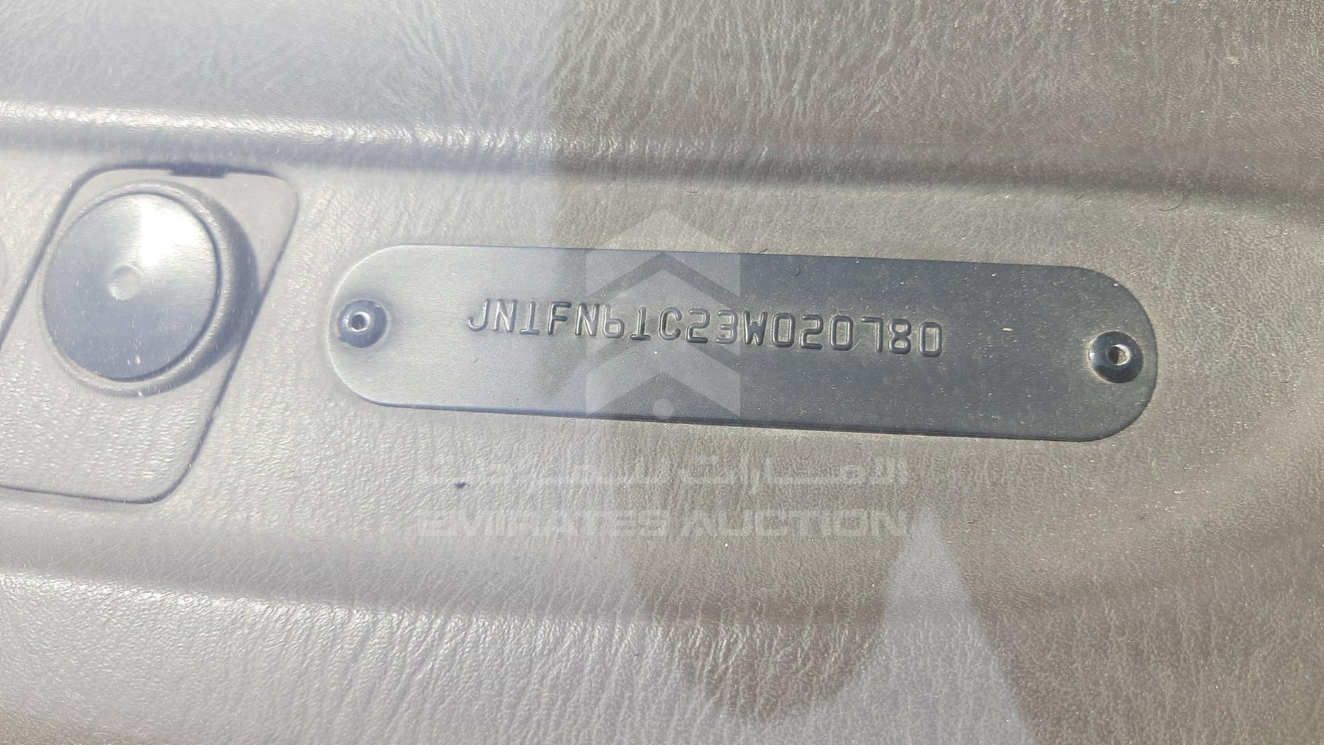 2003 NISSAN SUNNY VIN: JN1FN61C23W020780