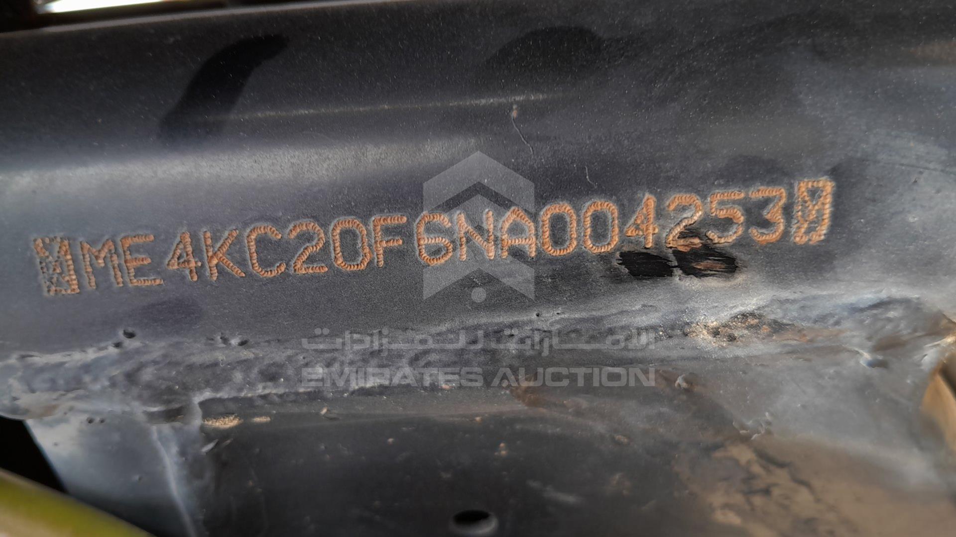 2022 HONDA UNICORN 160 VIN: ME4KC20F6NA004253