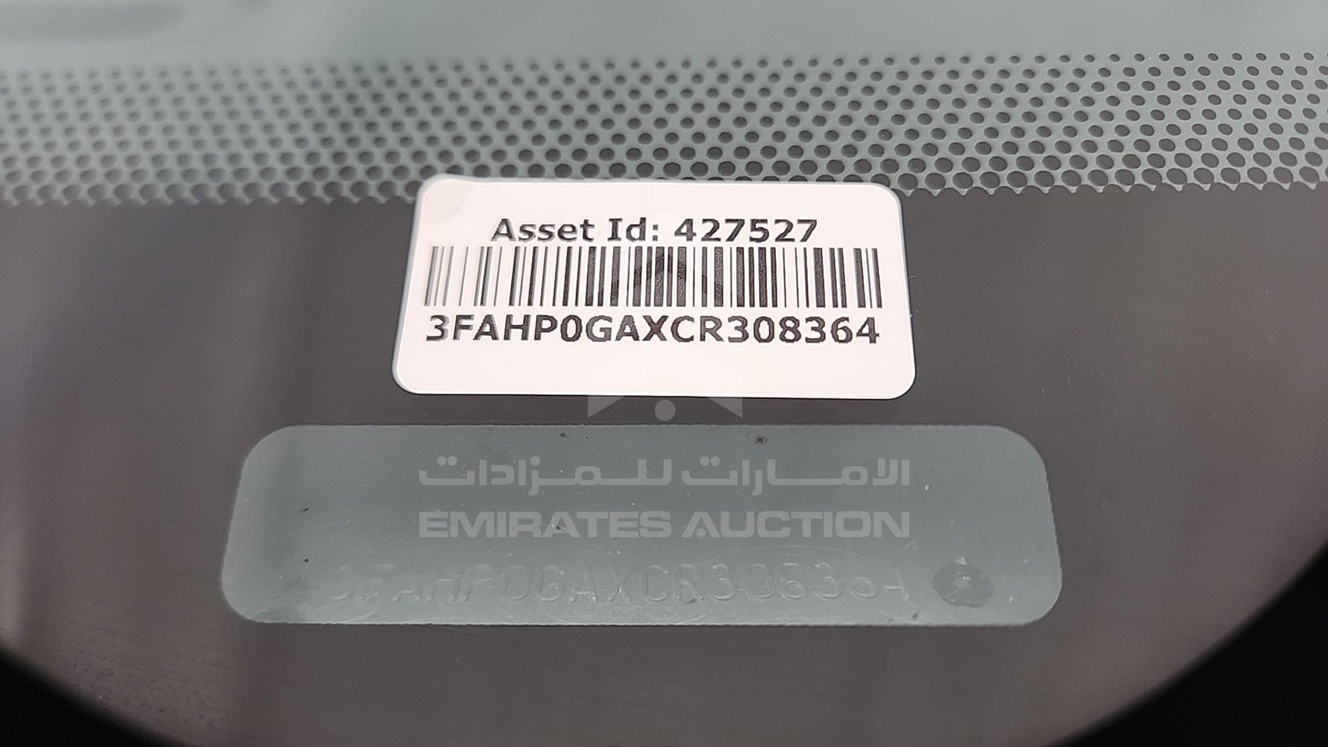 2012 FORD FUSION VIN: 3FAHP0GAXCR308364