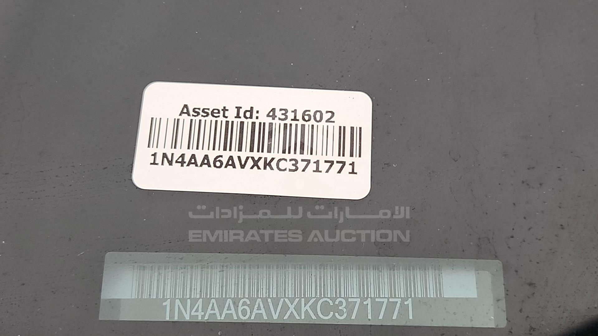 2019 NISSAN MAXIMA VIN: 1N4AA6AVXKC371771