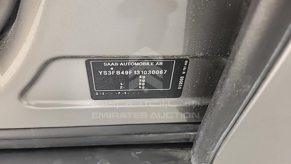 YS3FB49F131030067 - 2003 SAAB 9-3 - #519892
