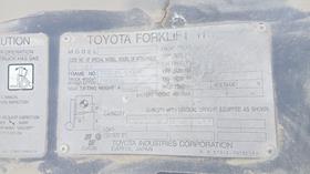 Toyota Forklift — VIN on Frame — Photo 2 — Thumbnail