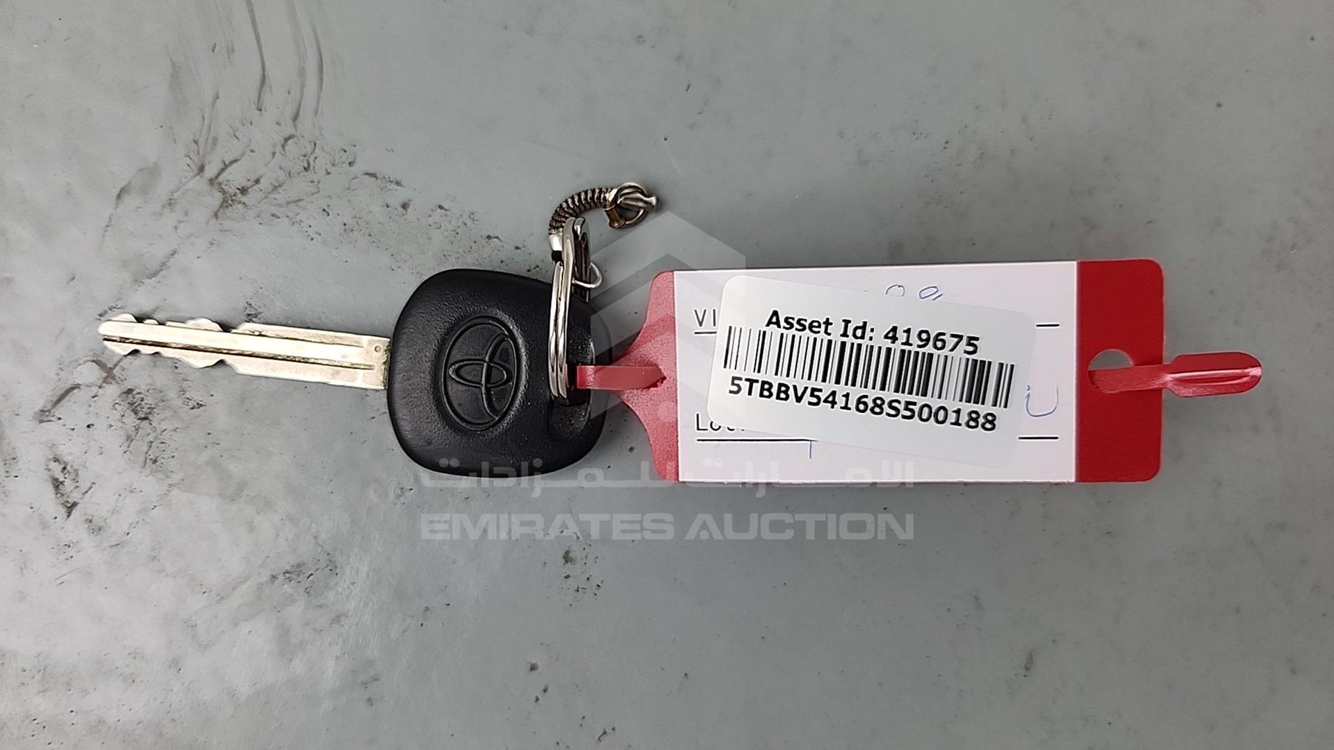 2008 TOYOTA TUNDRA VIN: 5TBBV54168S500188