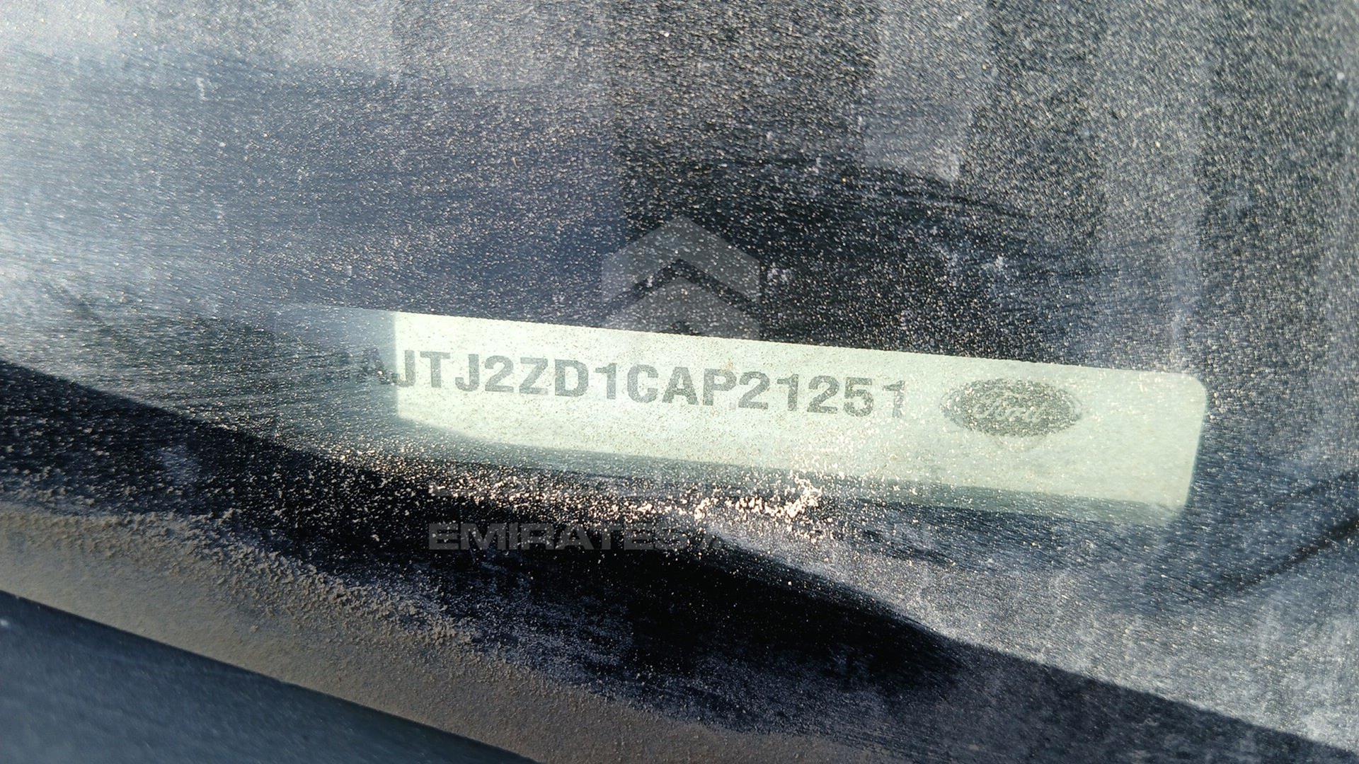 2012 FORD FIGO VIN: MAJTJ2ZD1CAP21251