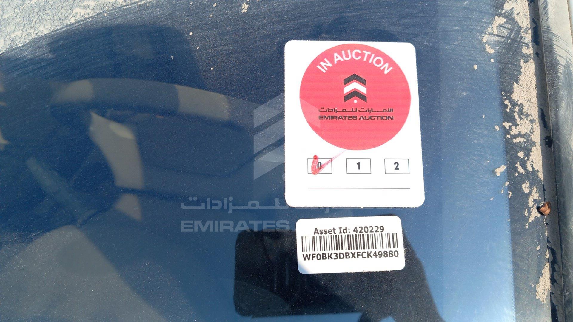 2015 FORD FIESTA VIN: WF0BK3DBXFCK49880