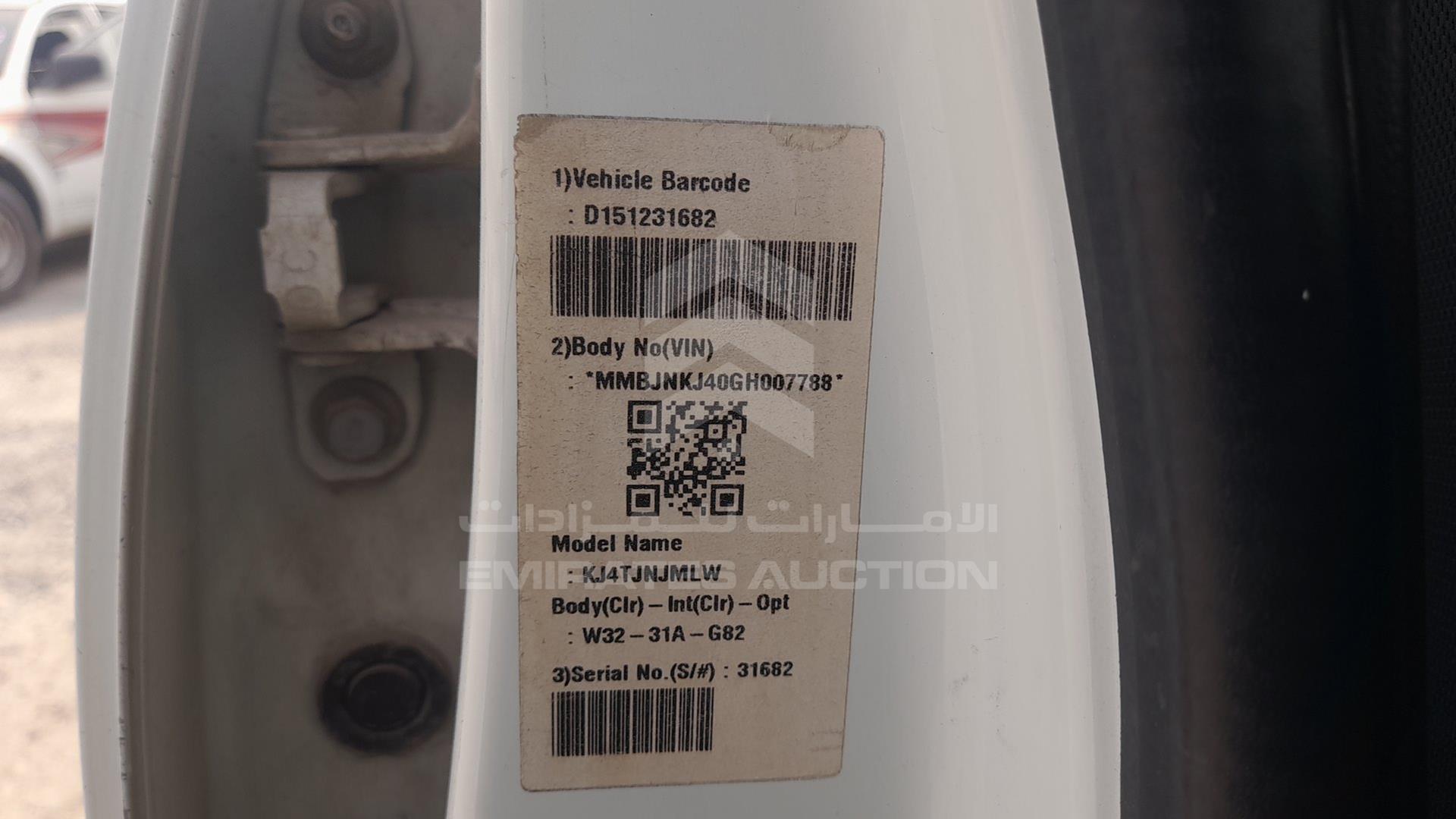 2016 MITSUBISHI L 200 VIN: MMBJNKJ40GH007788