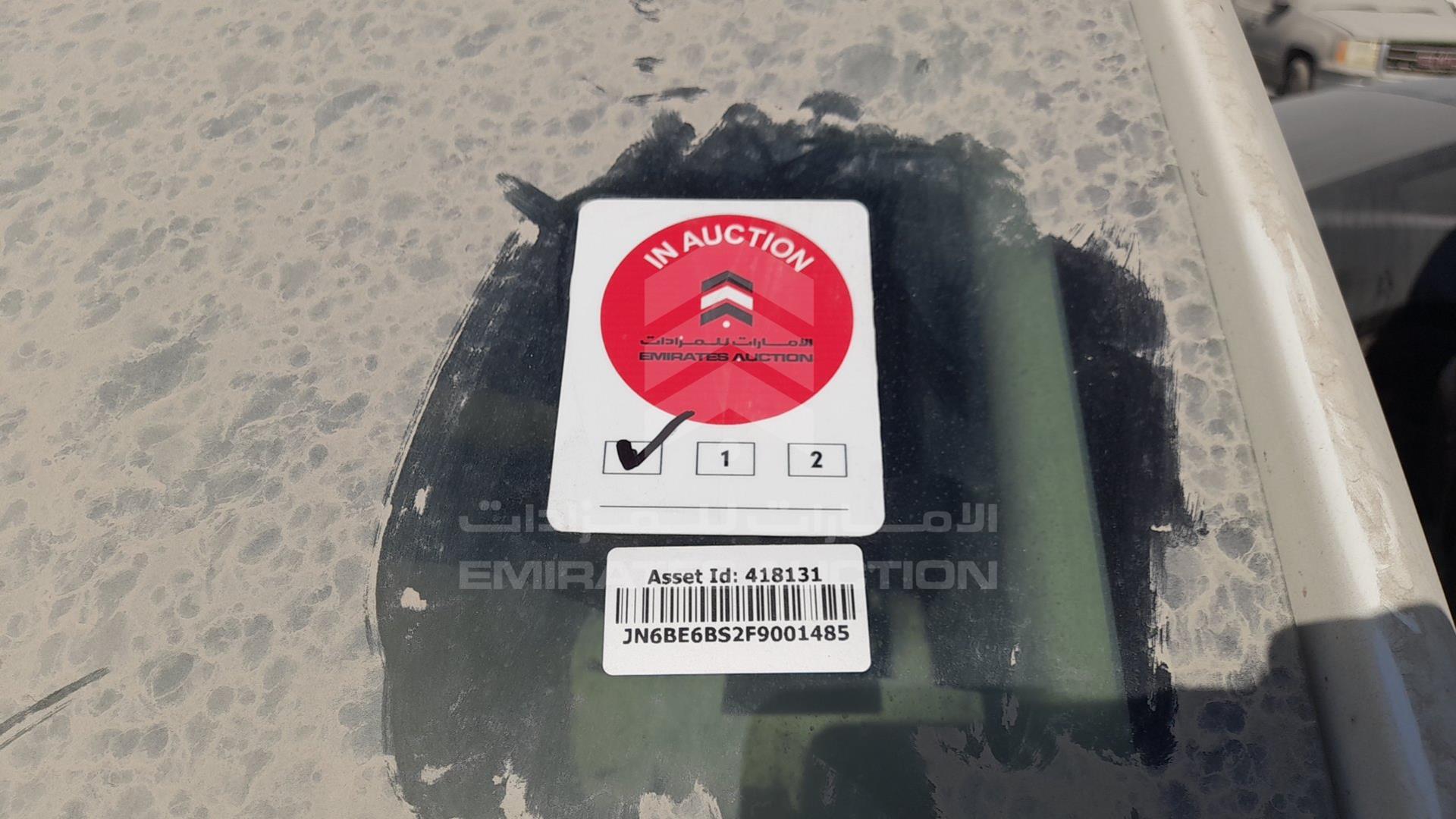 2015 NISSAN URVAN VIN: JN6BE6BS2F9001485