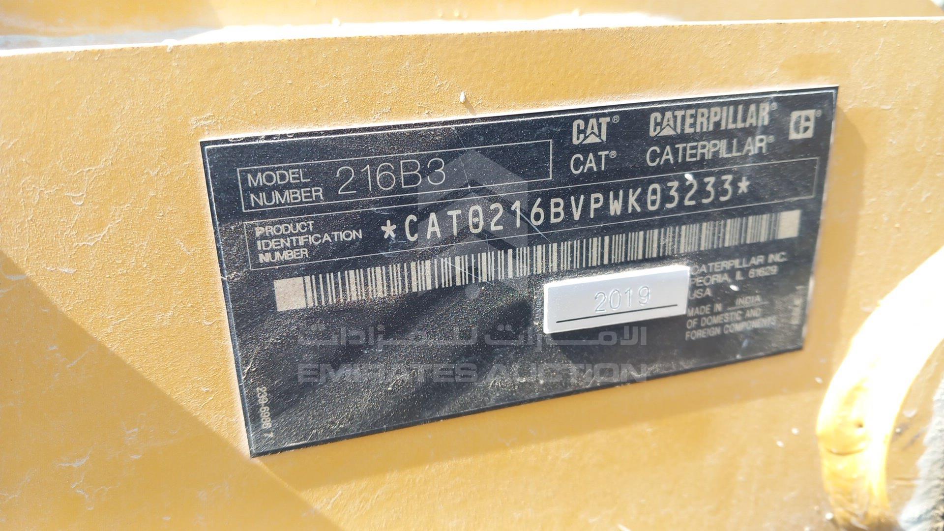 2019 CATERPILLAR 216B3 VIN: CAT0216BVPWK03233