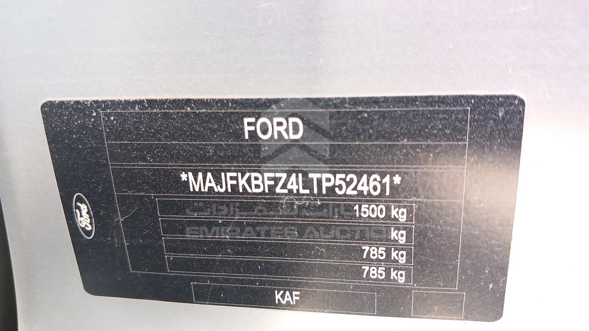 2020 FORD FIGO VIN: MAJFKBFZ4LTP52461