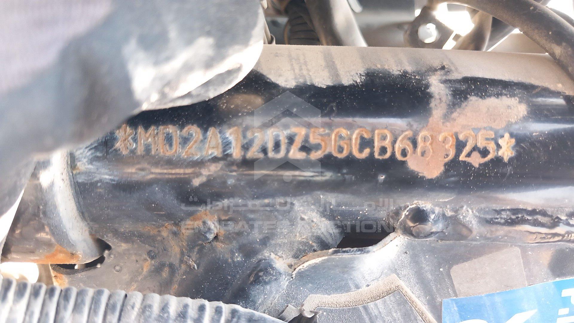 2016 BAJAJ PULSAR 180CC VIN: MD2A12DZ5GCB68325