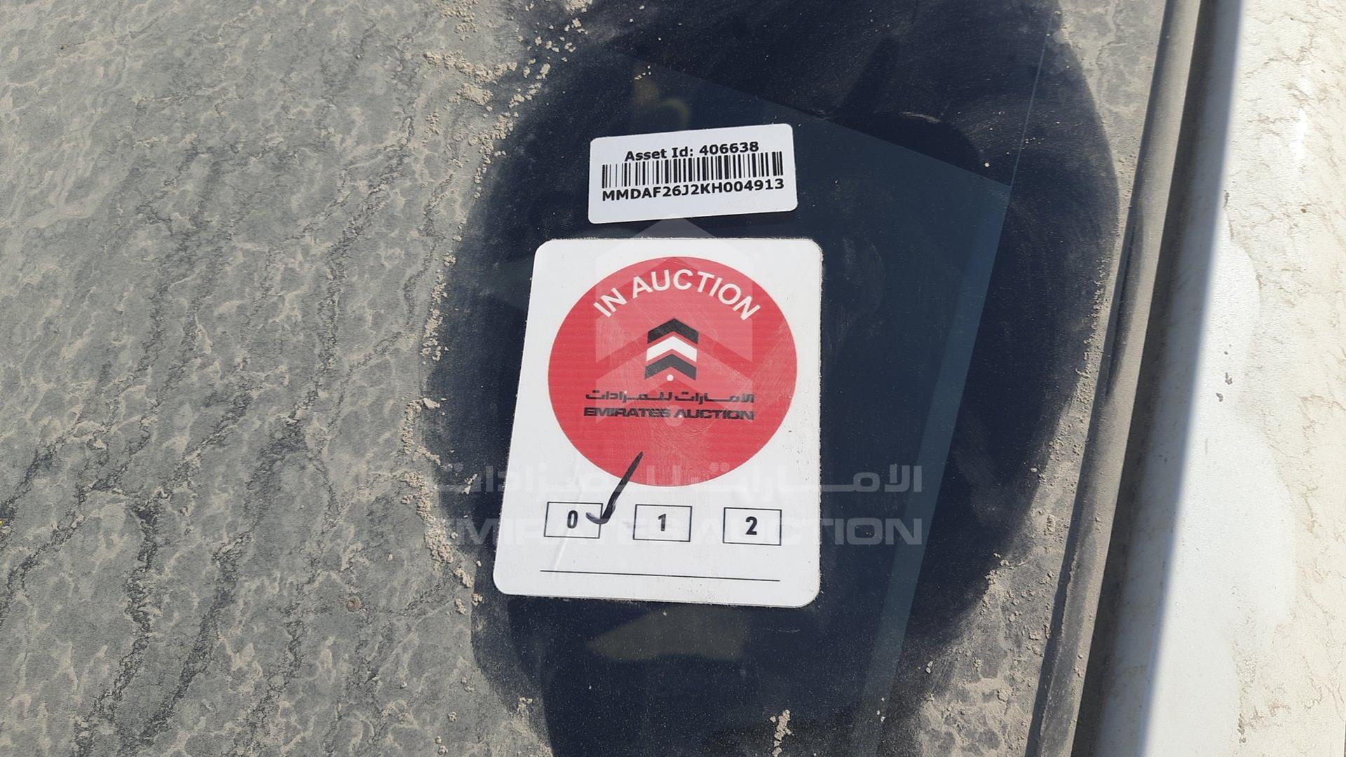 2019 MITSUBISHI ATTRAGE VIN: MMDAF26J2KH004913