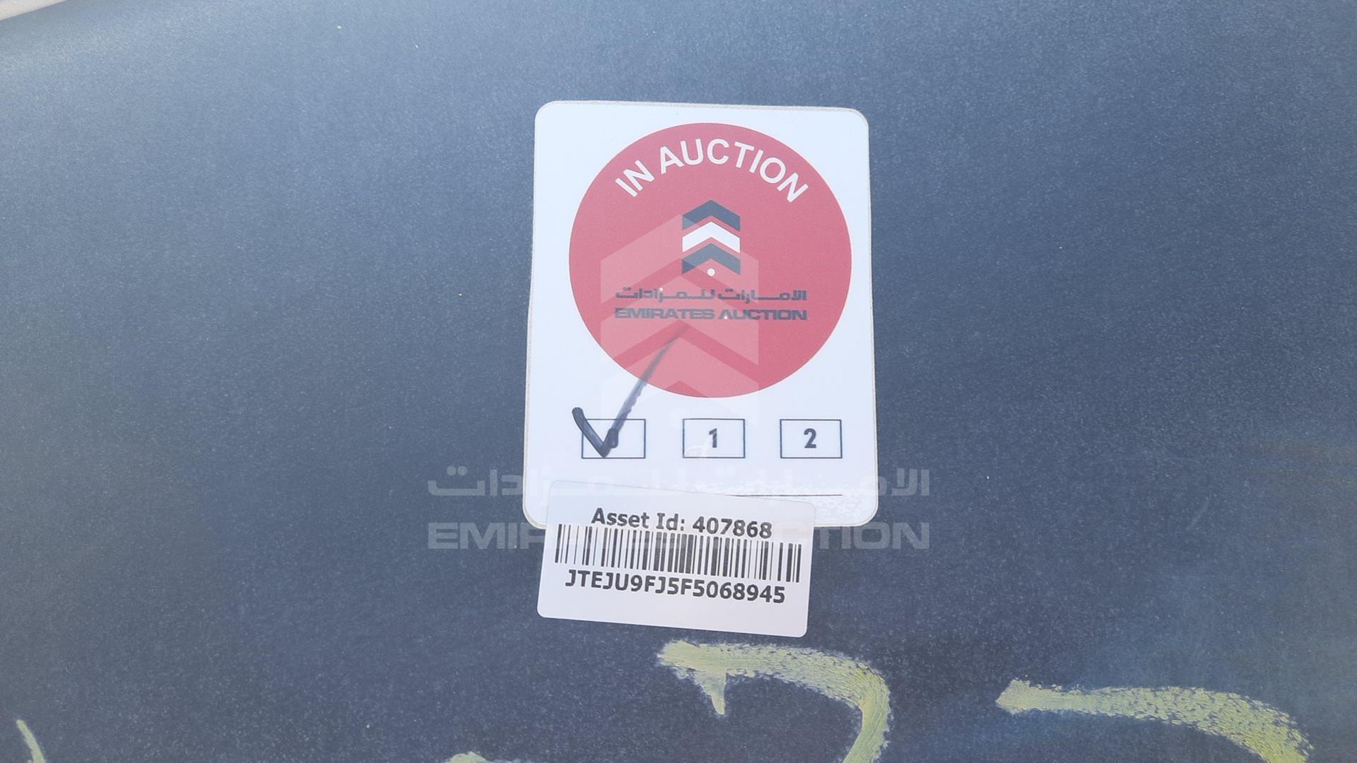 2015 TOYOTA PRADO VIN: JTEJU9FJ5F5068945