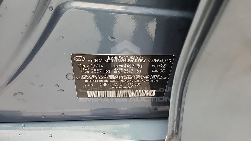5NPE34AF5FH145585 - 2015 HYUNDAI SONATA - #526222