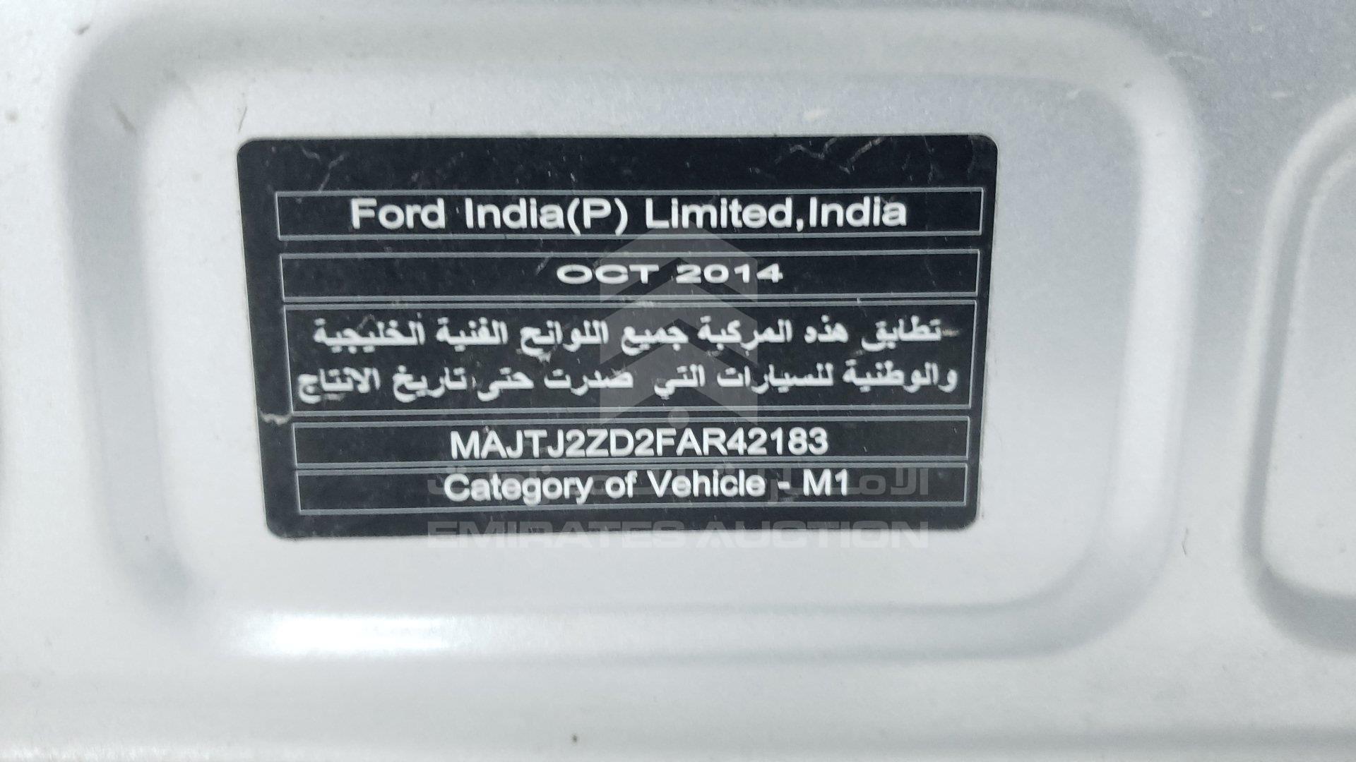 MAJTJ2ZD2FAR42183 - 2015 Ford Figo - #393345
