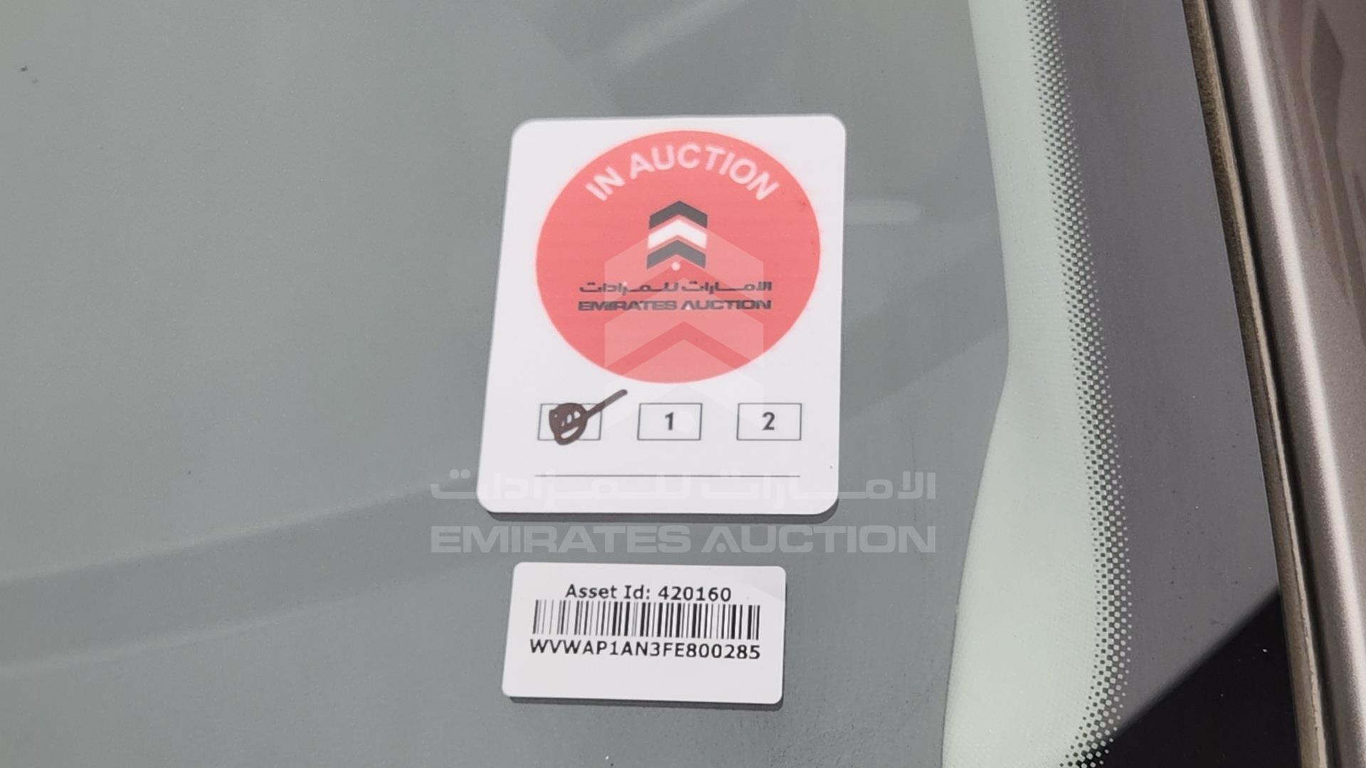 2015 VOLKSWAGEN CC VIN: WVWAP1AN3FE800285